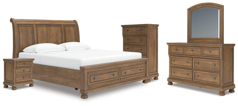 Juego de dormitorio de cama trineo Feddinger Storage