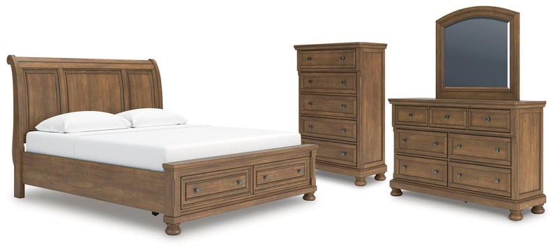 Juego de dormitorio de cama trineo Feddinger Storage