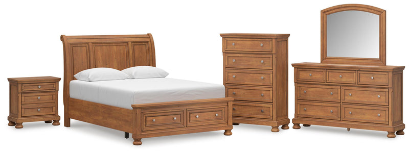 Juego de dormitorio de cama trineo Feddinger Storage