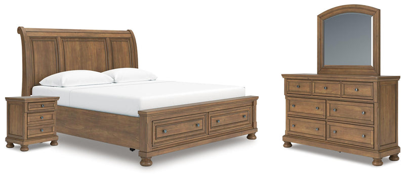 Juego de dormitorio de cama trineo Feddinger Storage
