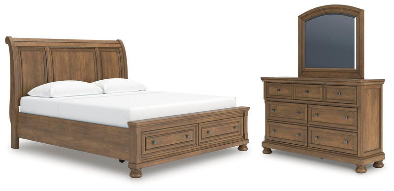 Juego de dormitorio de cama trineo Feddinger Storage