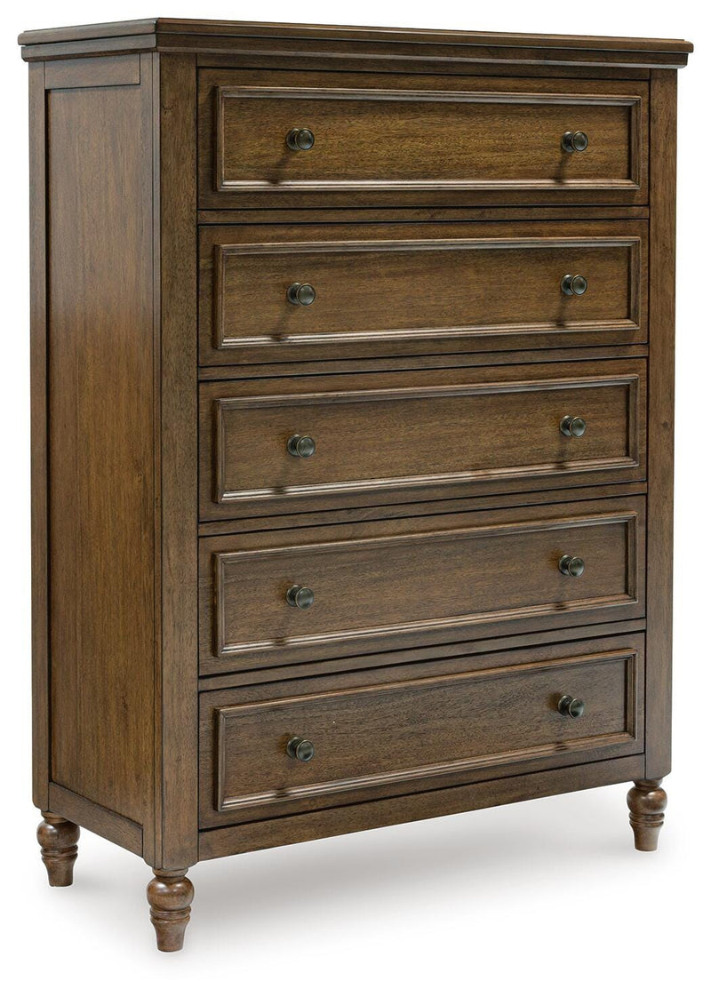 Juego de dormitorio con cama panel tapizada Sturlayne