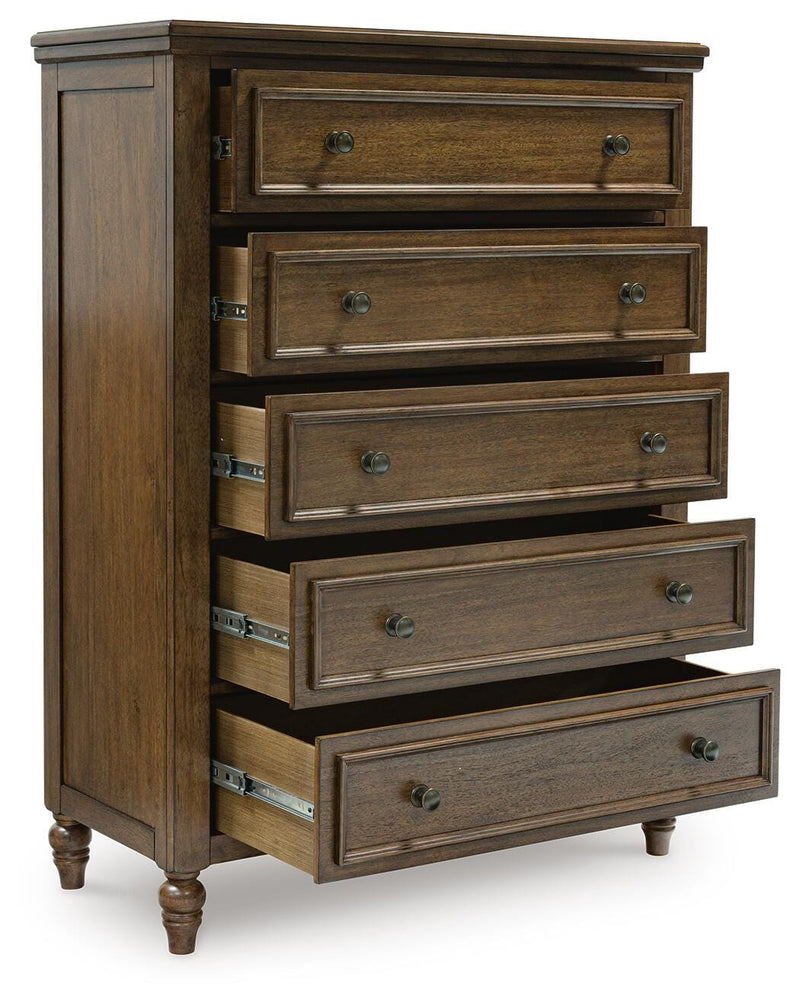 Juego de dormitorio con cama panel tapizada Sturlayne