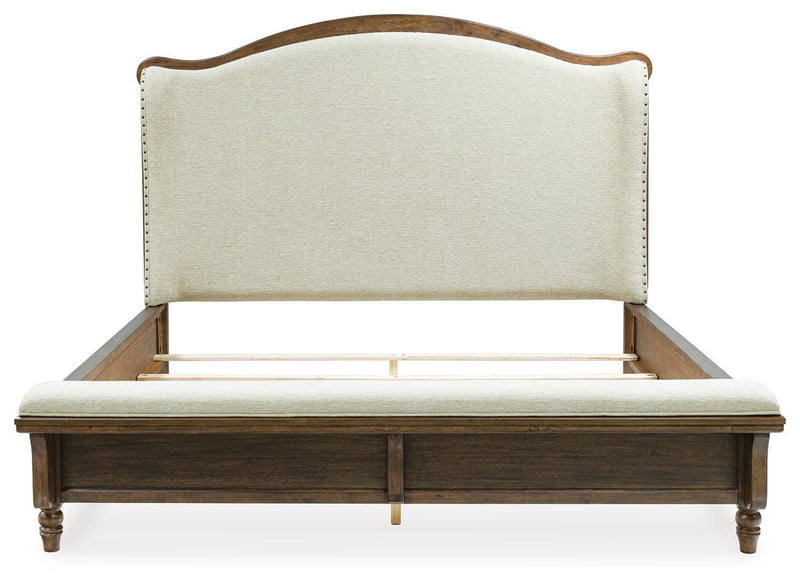 Juego de dormitorio con cama panel tapizada Sturlayne