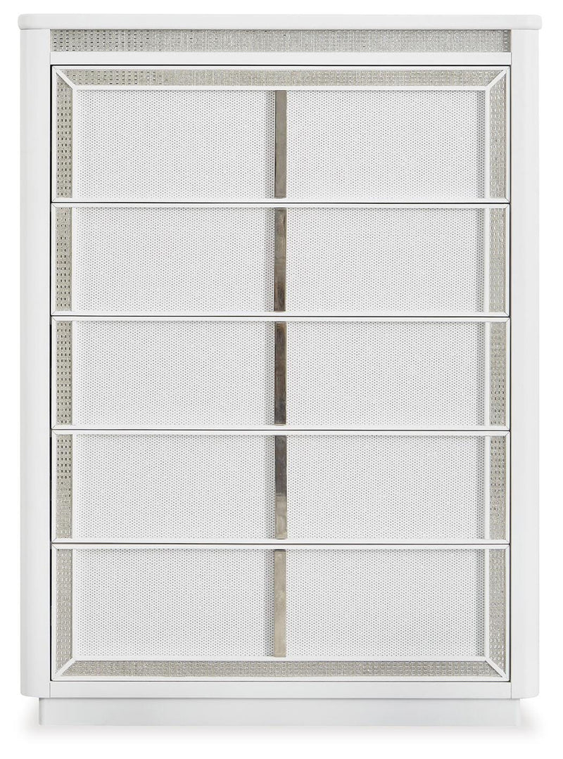 Juego de dormitorio de cama tapizada con almacenaje Chalanna
