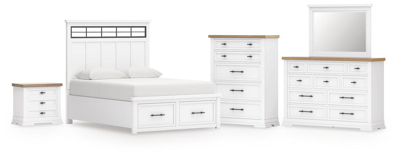 Ashbryn Panel Storage Bed Bedroom Set