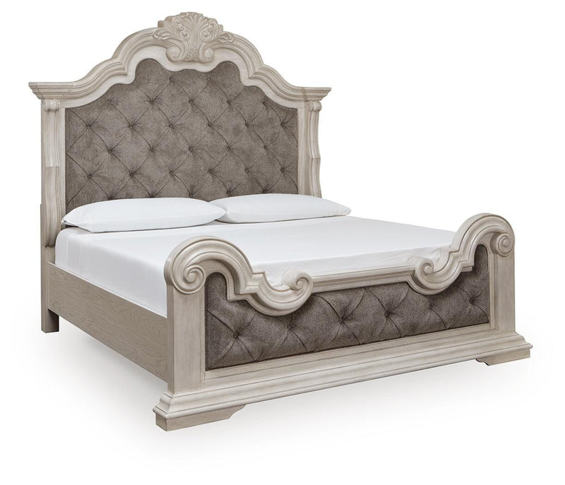 Juego de dormitorio de cama tapizada Bruchandi