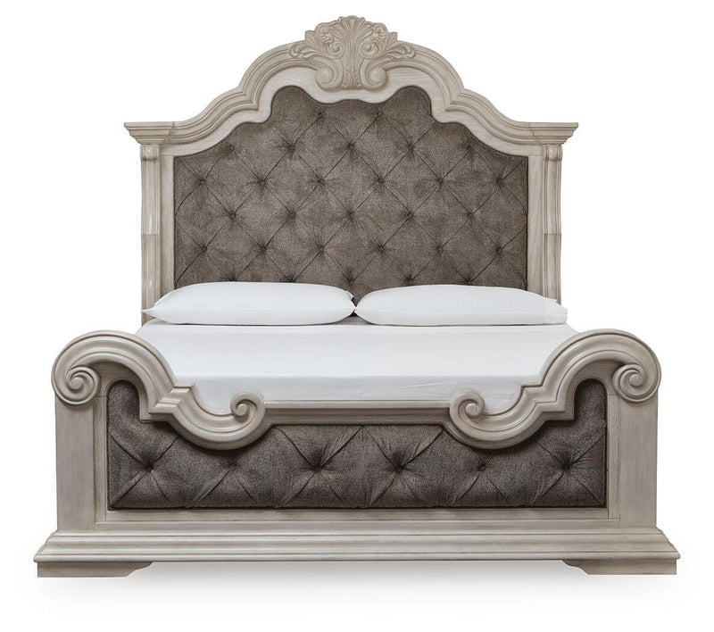 Juego de dormitorio de cama tapizada Bruchandi