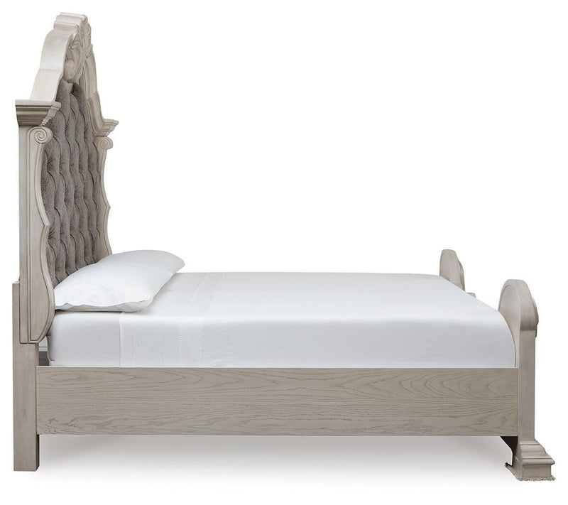 Juego de dormitorio de cama tapizada Bruchandi