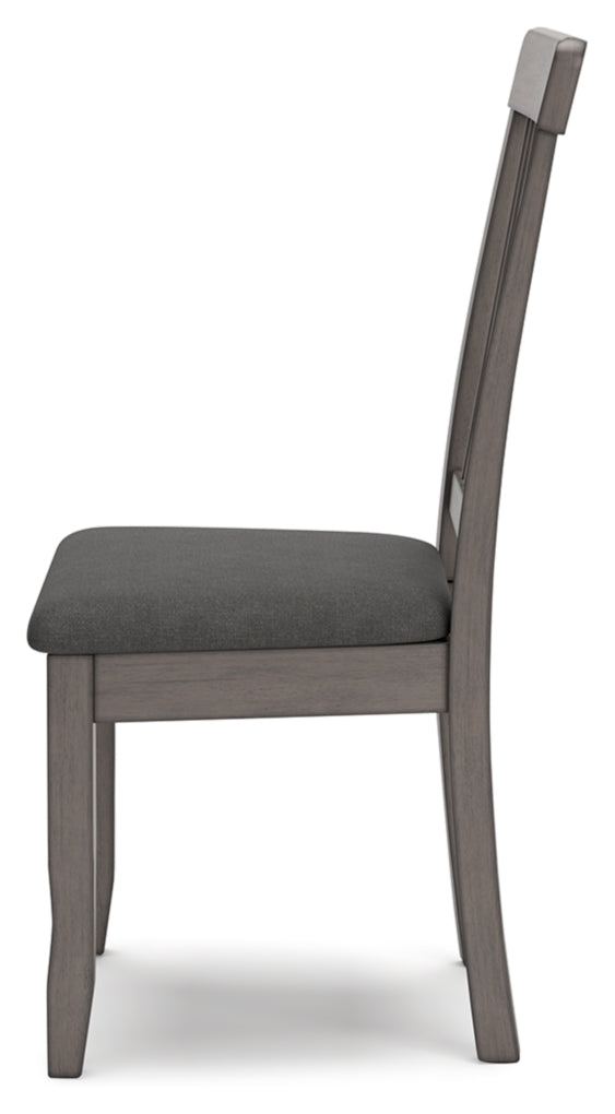 Silla de comedor lateral tapizada Shullden