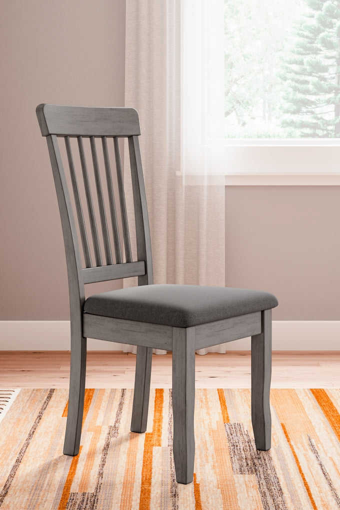 Silla de comedor lateral tapizada Shullden