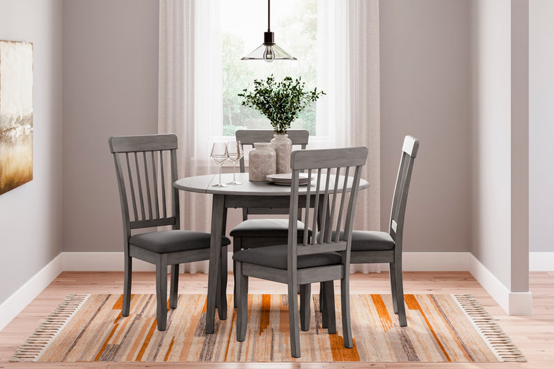Mesa de comedor redonda Shullden con alas abatibles