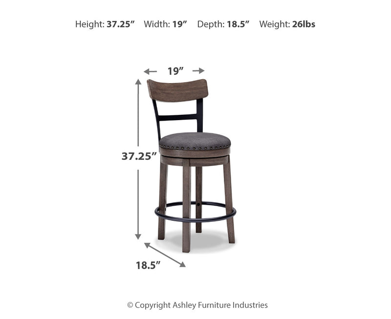 Caitbrook Upholstered Swivel Barstool