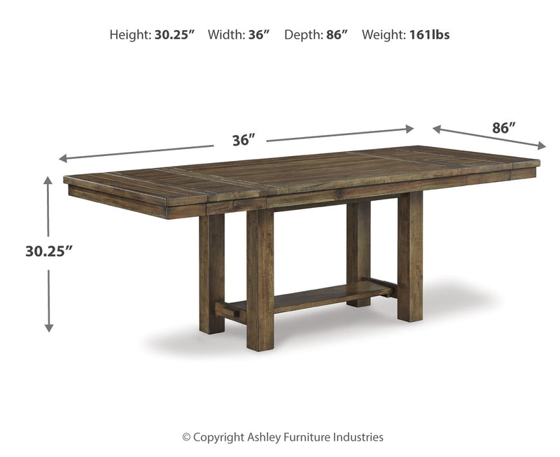 Moriville RECT Dining Room Extension Table