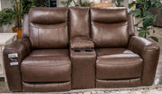 Gravier Power Reclining Loveseat/Console/Adjustable Headrest