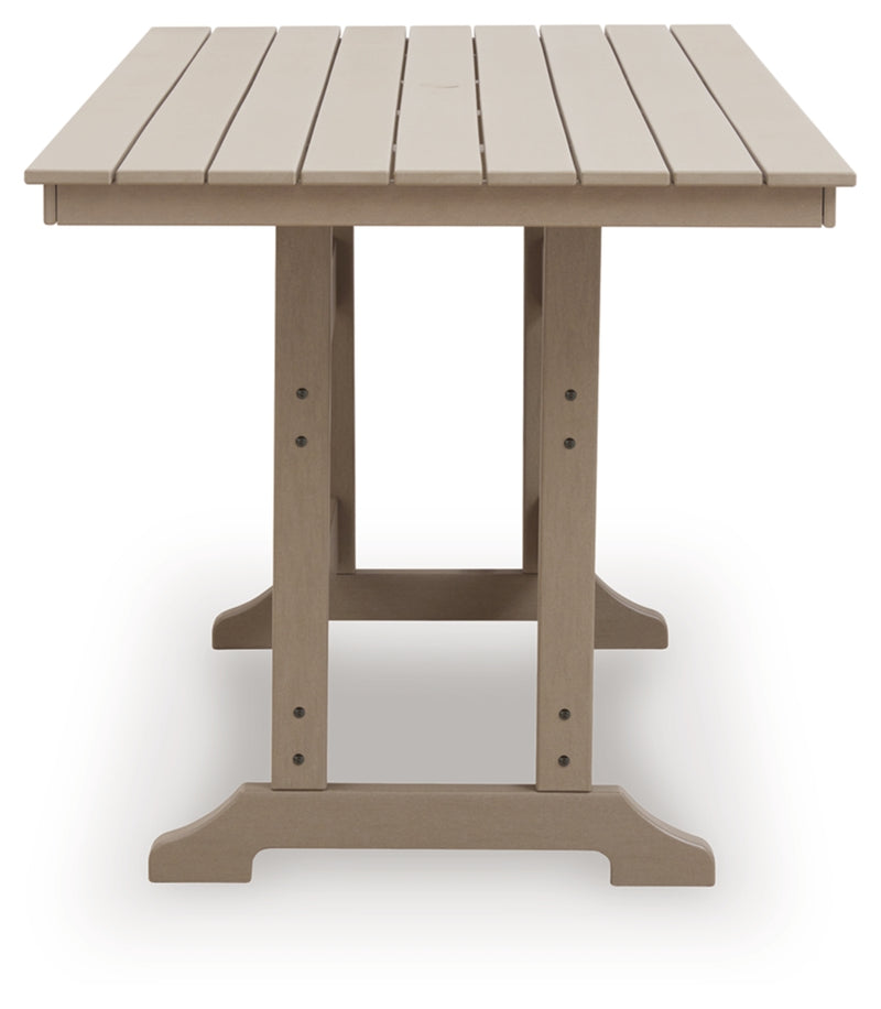 Sandy Dune RECT COUNTER TABLE with Umbrella Option