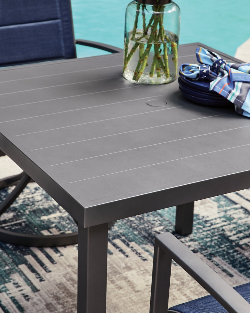 Point Bonita Square Dining Table with Umbrella Option