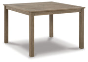 Aria Plains Square Dining Table with Umbrella Option