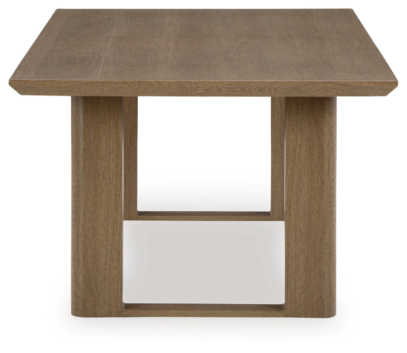 Mesa de comedor rectangular Serene Bay con opción de sombrilla