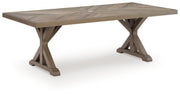 Revare Beach RECT Dining Table with Umbrella Option