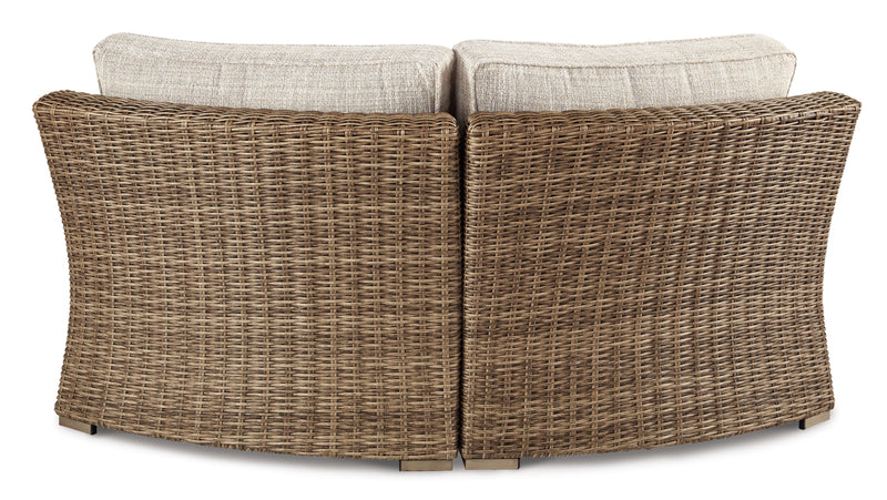 Sillón esquinero curvo Beachcroft con cojín