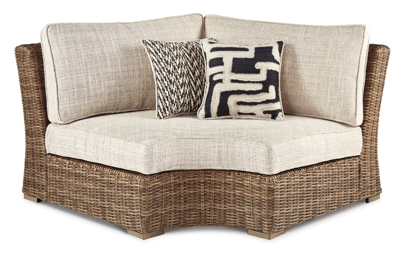 Sillón esquinero curvo Beachcroft con cojín