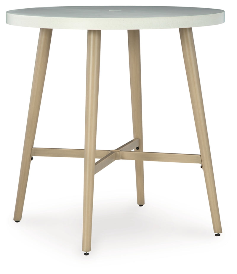Seton Creek Round Bar Table with Umbrella Option