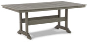 Visola RECT Dining Table with Umbrella Option