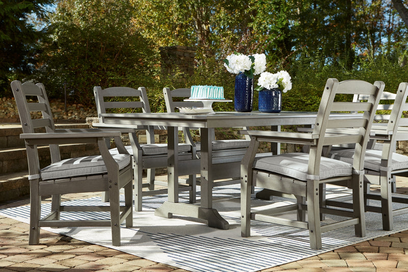 Visola RECT Dining Table with Umbrella Option