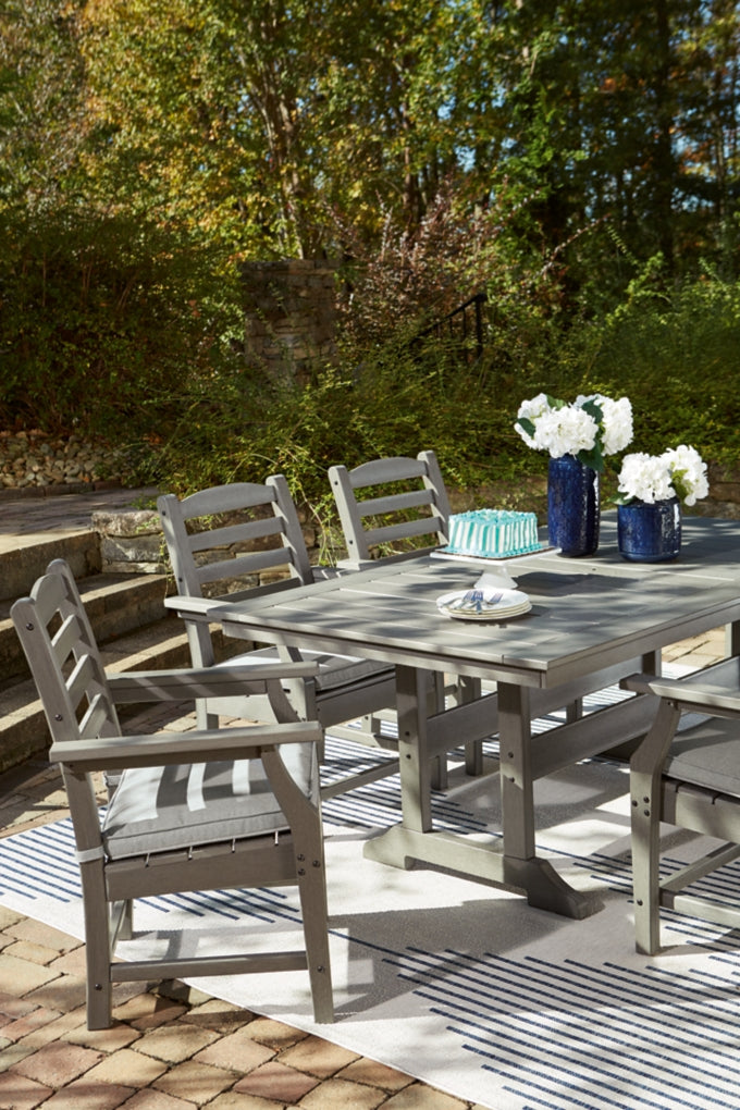Visola RECT Dining Table with Umbrella Option