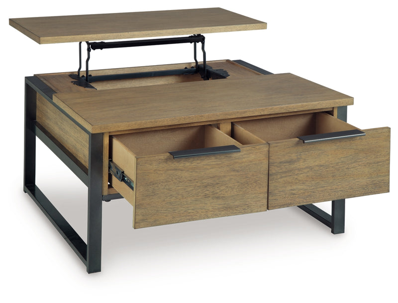 Mesa de centro Montia con tapa elevable