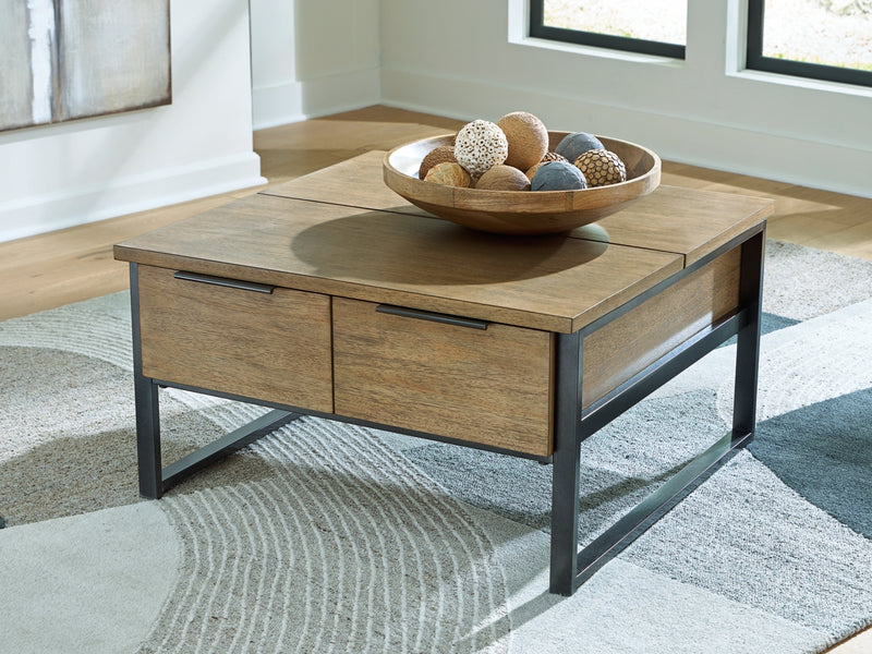 Mesa de centro Montia con tapa elevable