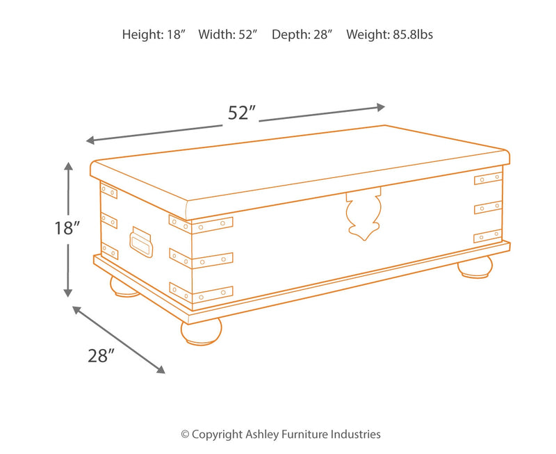 Mesa de centro con tablero elevable Carynhurst