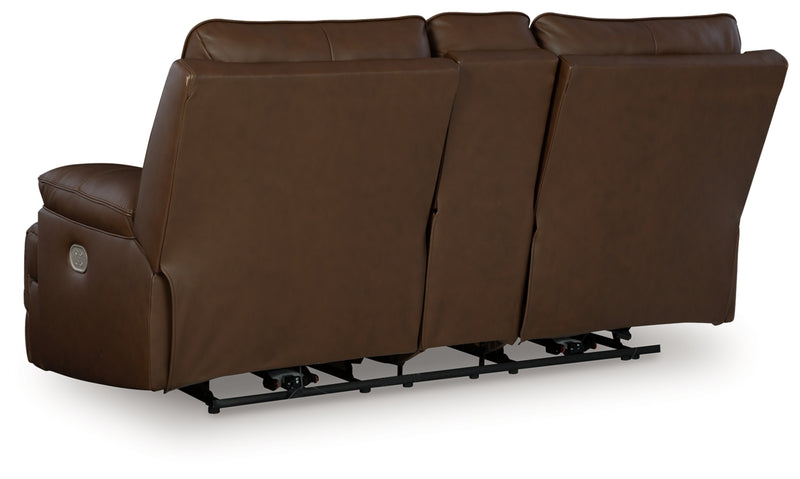 Sofá reclinable VonRyan con consola y reposacabezas ajustable