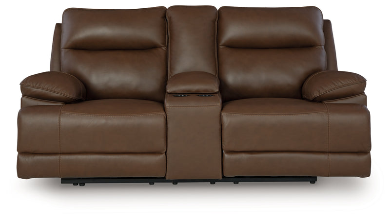Sofá reclinable VonRyan con consola y reposacabezas ajustable