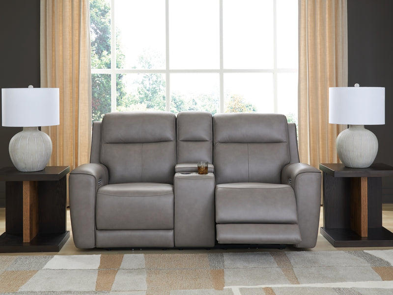 5Z-Relaxation Power Reclining Loveseat/Console/Adjustable Headrest