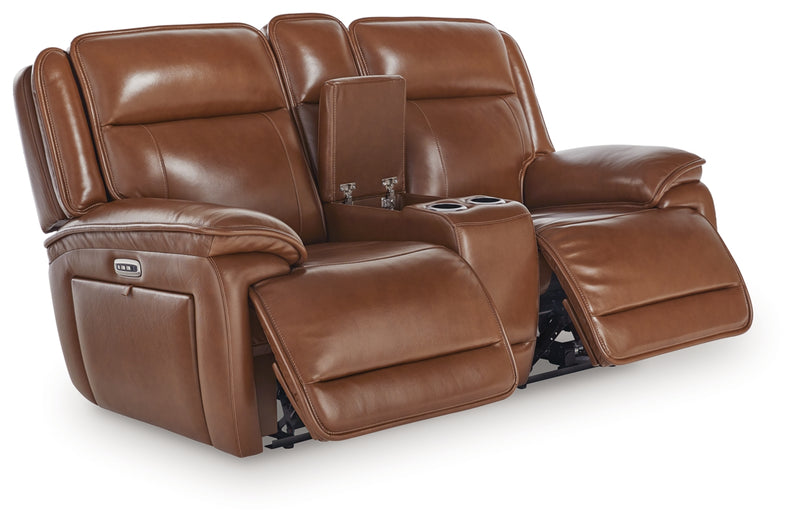 Healy Pier Power Reclining Loveseat/Console/Adjustable Headrest