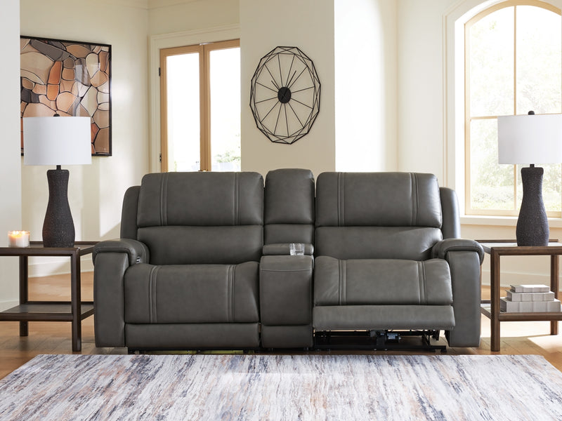 5Z-Harrenhurst 3-Piece Power Reclining Sectional Loveseat with Console