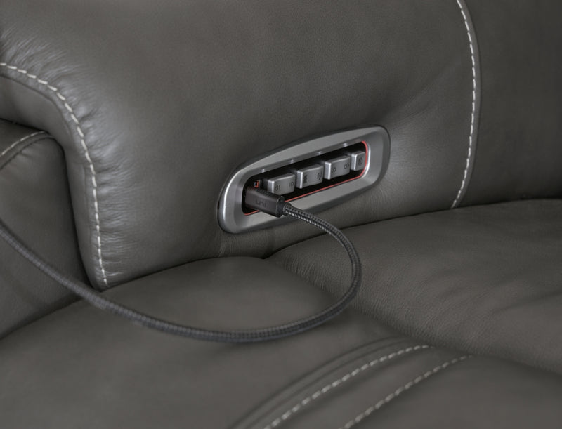 Seccional reclinable eléctrico 5Z-Harrenhurst de 6 piezas