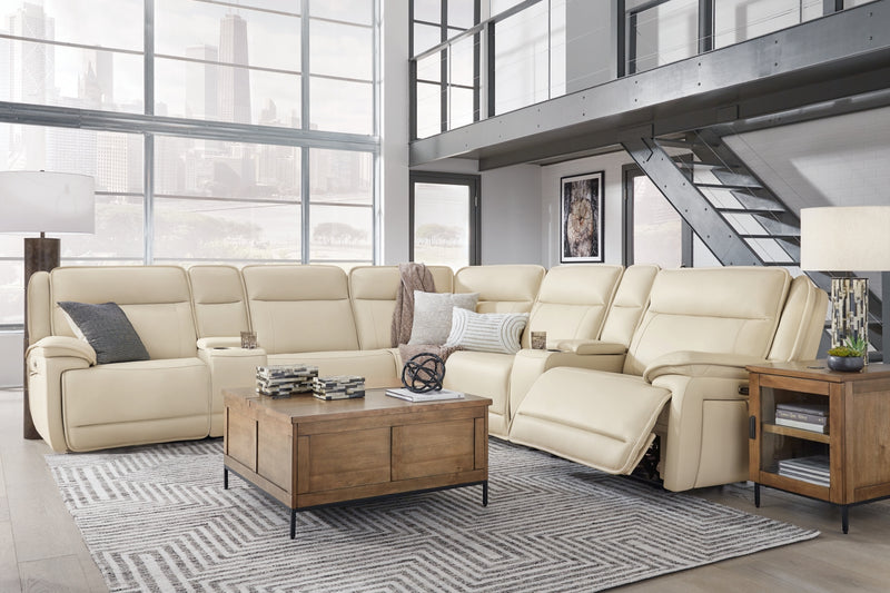 Sofá seccional reclinable de 7 piezas Double Deal con 2 consolas