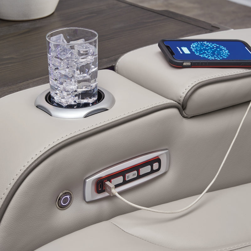 Sofá reclinable eléctrico Boyington con reposacabezas ajustable
