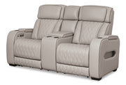 Boyington Power Reclining Loveseat/Console/Adjustable Headrest