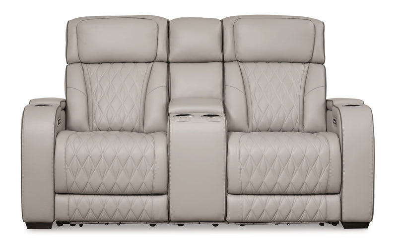 Sofá biplaza reclinable eléctrico Boyington/Consola/Reposacabezas ajustable