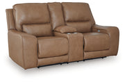 Silverbrooke Power Reclining Loveseat/Console/Adjustable Headrest