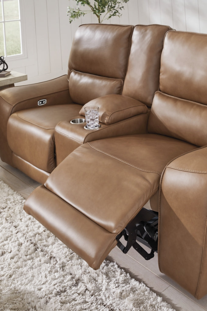 Sofá biplaza reclinable eléctrico/Consola/Reposacabezas ajustable Silverbrooke
