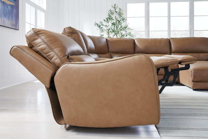 Seccional reclinable eléctrico de 6 piezas con diván Silverbrooke