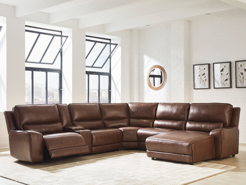 Seccional reclinable eléctrico de 6 piezas con diván Silverbrooke
