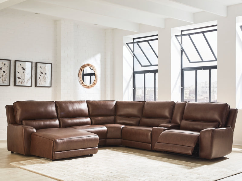 Seccional reclinable eléctrico de 6 piezas con diván Silverbrooke