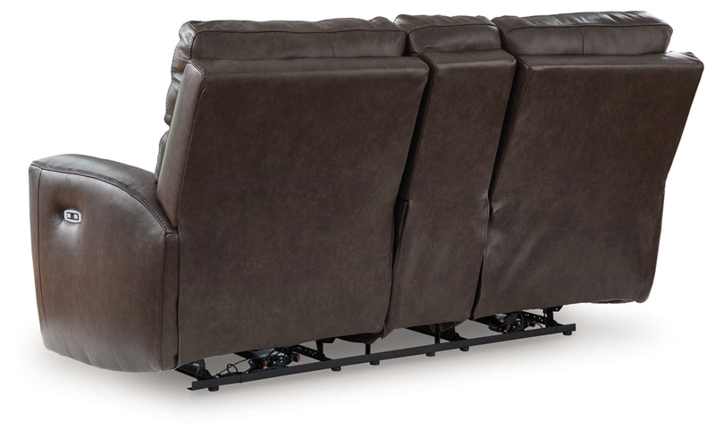 Beadel Power Reclining Loveseat/Console/Adjustable Headrest