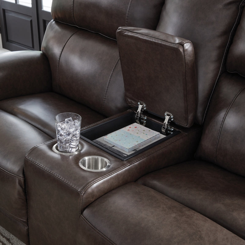 Beadel Power Reclining Loveseat/Console/Adjustable Headrest